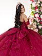 House of Wu 26128 Off The Shoulder Lace-Up Dress