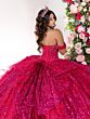 House of Wu 26133 Off The Shoulder Embellished Dress