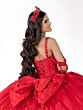 House of Wu 26136 Bow Back Cold Shoulder Dress
