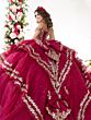 House of Wu 26138 Layered Skirt Off The Shoulder Dress