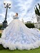 House of Wu LizLou Maravilla 80025 Ruffle Hem Drape Top Quince Gown