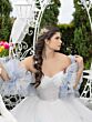 House of Wu LizLou Maravilla 80025 Ruffle Hem Drape Top Quince Gown