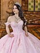 House of Wu LizLou Maravilla 80033 Off-The-Shoulder Sleeve Quince Gown