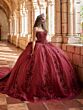 House of Wu 80051 Bow Train Detachable Sleeves Dress