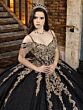 House of Wu 80041 Cold-Shoulder Back Bow Quince Gown