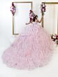 House of Wu 80061 Ruffle Skirt Beaded Bodice Dress