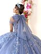 House of Wu 80063 Cathedral Train Off The Shoulder Dress