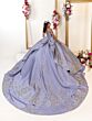House of Wu 80067 Tiered Skirt Cathedral Train Dress