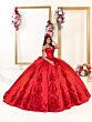 House of Wu 80067 Tiered Skirt Cathedral Train Dress