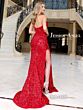 Jessica Angel 2436 Side Tail Plunging Neck Dress