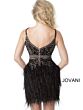 Jovani 64266 Feather Skirt Short Evening Dress