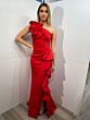 Jovani 06603 Ruffle Slit One Shoulder Dress