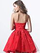 Jovani K1830 Lace Applique Bodice Strapless A-Line Dress