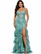 Jovani 43171 Ruffle Skirt Illusion Corset Dress