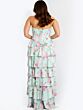Jovani 47579 Ruffle Skirt Floral Print Strapless Dress