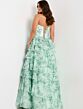 Jovani 48772 Tiered Ruffle Skirt Peek-A-Boo Neckline Dress