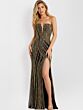 Jovani 49290 Plunging Neckline Embellished Dress