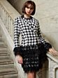 Jovani M1043 Black and Ivory Blazer Dress