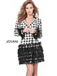 Jovani M1043 Black and Ivory Blazer Dress