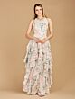 Lara 29244 Bishop Sleeves High Low Floral Dress