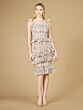Lara 29272 Square Neckline Multicolor Ruffle Dress