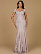 Lara 28980 Cap Sleeves Beaded Lace Dress
