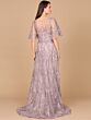 Lara 28985 Sheer Neckline Butterfly Sleeves Dress
