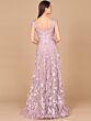 Lara 28986 Feather Skirt Cap Sleeve Embroidered Dress