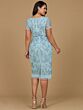 Lara 28995 Short Sleeves Floral Embellished Dress