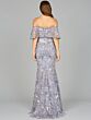 Lara 29001 Flounce Off The Shoulder Embroidered Dress