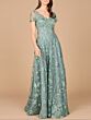 Lara 29017 Short Sleeves V-Neck Embroidered Dress