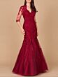 Lara 29019 Sheer Sleeves Trumpet Silhouette Dress