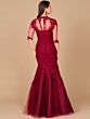 Lara 29019 Sheer Sleeves Trumpet Silhouette Dress