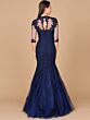 Lara 29019 Sheer Sleeves Trumpet Silhouette Dress