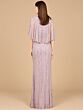 Lara 29023 Cape Sleeves Embroidered V-Neck Dress