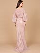 Lara 29043 Bishop Sleeves Plunging Neck Dress
