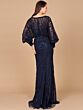 Lara 29043 Bishop Sleeves Plunging Neck Dress