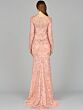 Lara 29050 Boat Neckline Long Sleeves Lace Dress