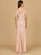 Lara 29053 Fringe Sleeves Sheer Neck Geometric Dress