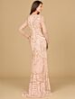 Lara 29054 Long Sleeves Art Deco V-Neck Dress