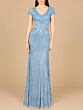 Lara 29073 Short Sleeves Embellished V-Neck Dress