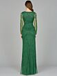 Lara 29078 Illusion Sleeves V-Neck Embellished Dress