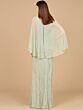 Lara 29082 Cape Sleeves V-Neck Geometric Dress