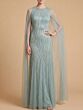 Lara 29093 Cape Sleeves Jewel Neckline Dress