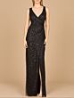 Lara 29096 Faux Wrap V-Neck Embellished Dress