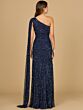 Lara 29097 One Shoulder Cape Embellished Dress
