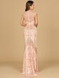 Lara 29098 Fringe Skirt Illusion Back Dress