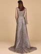 Lara 29115 Angel Sleeves V-Neck Embellished Dress