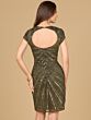 Lara 29119 Cap Sleeves Cutout Back Dress