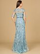 Lara 29129 Bateau Neckline Illusion Sleeves Lace Dress